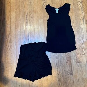 H&M Mama Maternity Tank Top and Full Panel Shorts Set